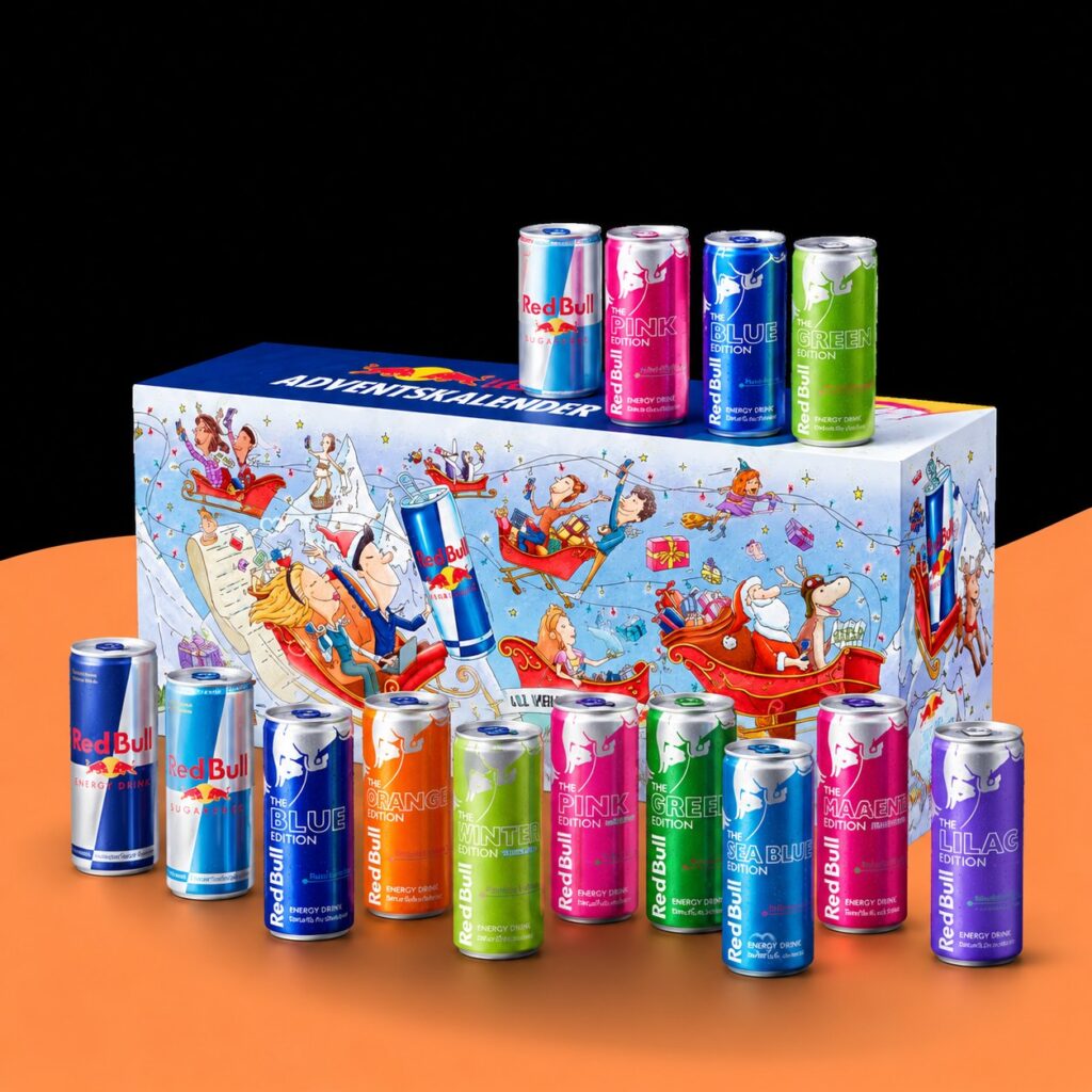 Calendrier de l'Avent Red Bull 2026 – 24 canettes, 11 saveurs